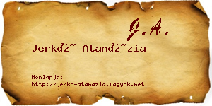 Jerkó Atanázia névjegykártya